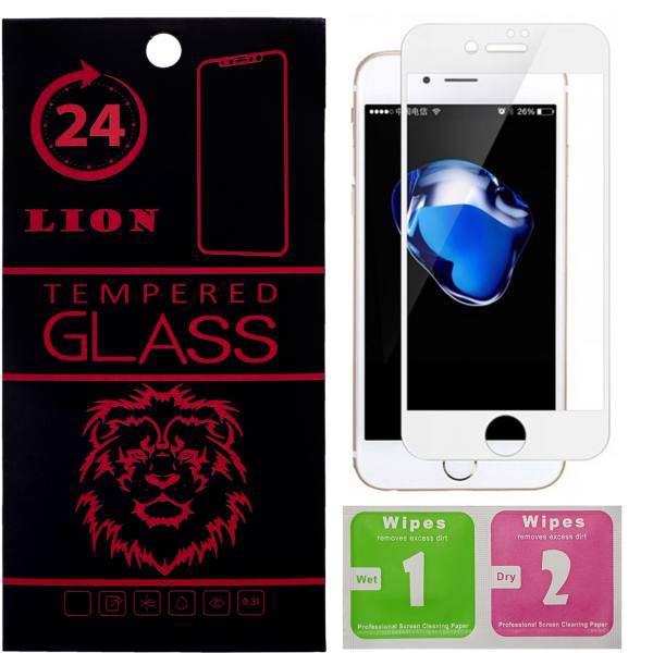 LION 3D Full Cover Glue Glass Screen Protector For Apple iPhone 8، محافظ صفحه نمایش شیشه ای لاین مدل 3D Full Cover مناسب برای گوشی اپل آیفون 8