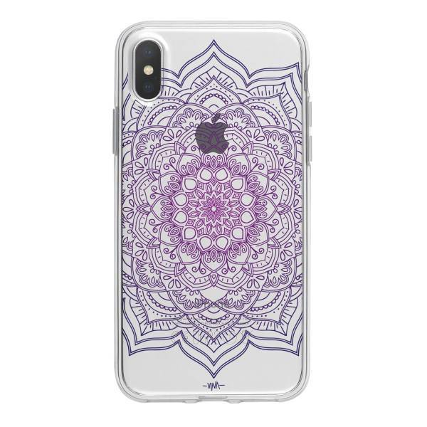Purple Flower Mandala Case Cover For iPhone X / 10، کاور ژله ای وینا مدل Purple Flower Mandala مناسب برای گوشی موبایل آیفون X / 10