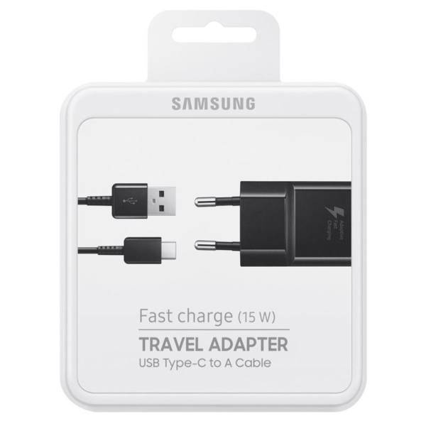 Samsung EP-TA20EBE Wall Charger With USB-C Cable، شارژر دیواری سامسونگ مدل EP-TA20EBE همراه با کابل USB C