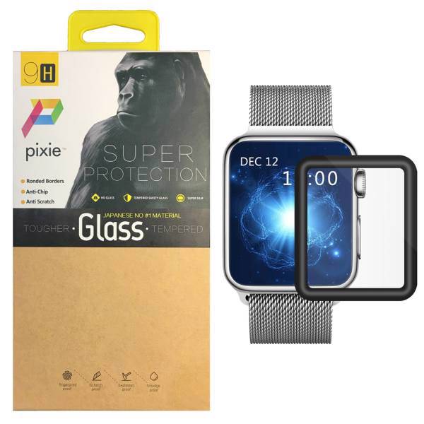 Pixie 3D Full Glue Glass Screen Protector For Apple Watch 38mm، محافظ صفحه نمایش تمام چسب شیشه ای پیکسی مدل 3D مناسب اپل واچ سایز 38 میلی متر