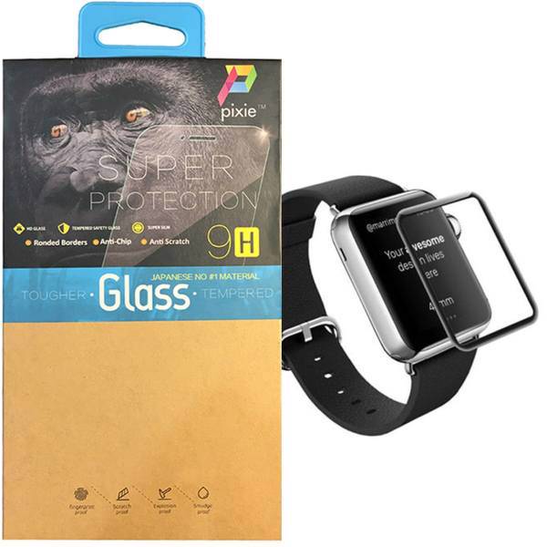 Pixie 2.5D Full Glue Glass Screen Protector For Apple Watch 42mm، محافظ صفحه نمایش تمام چسب شیشه ای پیکسی مدل 2.5D مناسب اپل واچ سایز 42 میلی متر