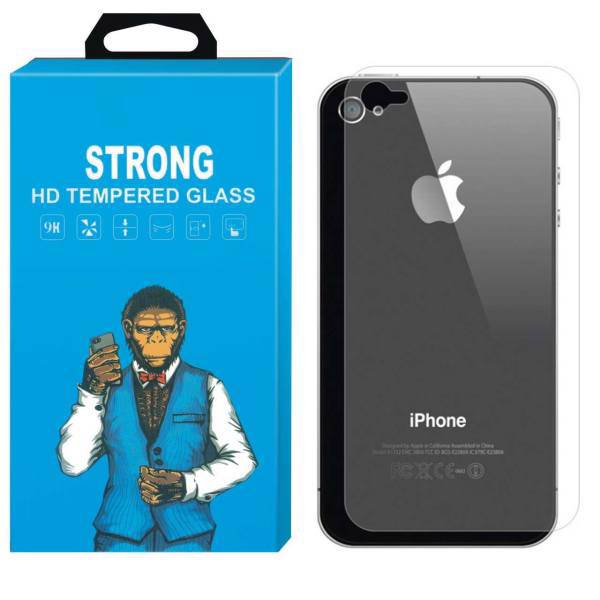 Strong Tempered Glass Back Protector Back For Apple iPhone 4/4S، محافظ پشت شیشه ای تمپرد Strong مناسب برای گوشی موبایل اپل آیفون 4/4S