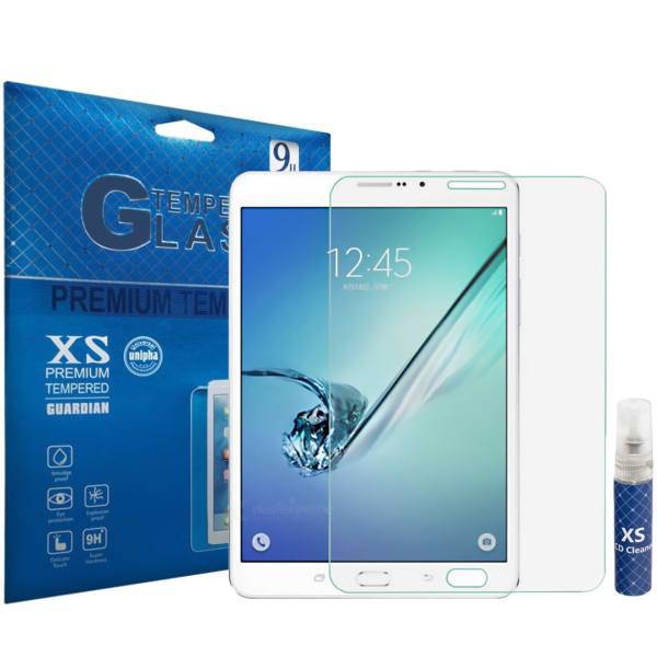 XS Tempered Glass Screen Protector For Samsung Galaxy Tab S2 8.0 With XS LCD Cleaner، محافظ صفحه نمایش شیشه ای ایکس اس مدل تمپرد مناسب برای تبلت سامسونگ Galaxy Tab S2 8.0 به همراه اسپری پاک کننده صفحه XS