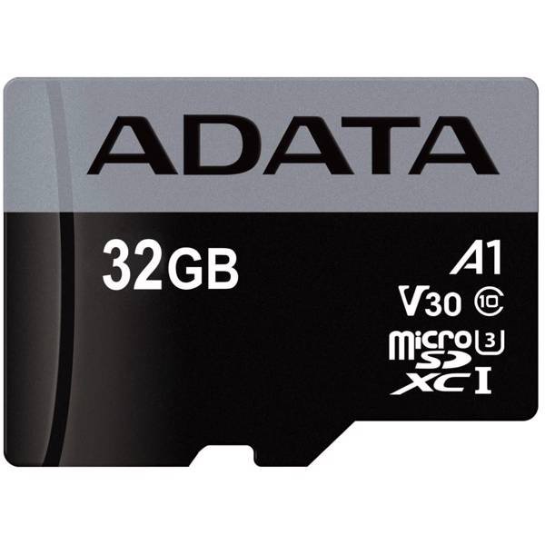 ADATA Premier Pro V30 A1 UHS-I U3 Class 10 100MBps microSDHC 32GB، کارت حافظه‌ microSDHC ای دیتا مدل Premier Pro V30 A1 کلاس 10 استاندارد UHS-I U3 سرعت 100MBps ظرفیت 32 گیگابایت