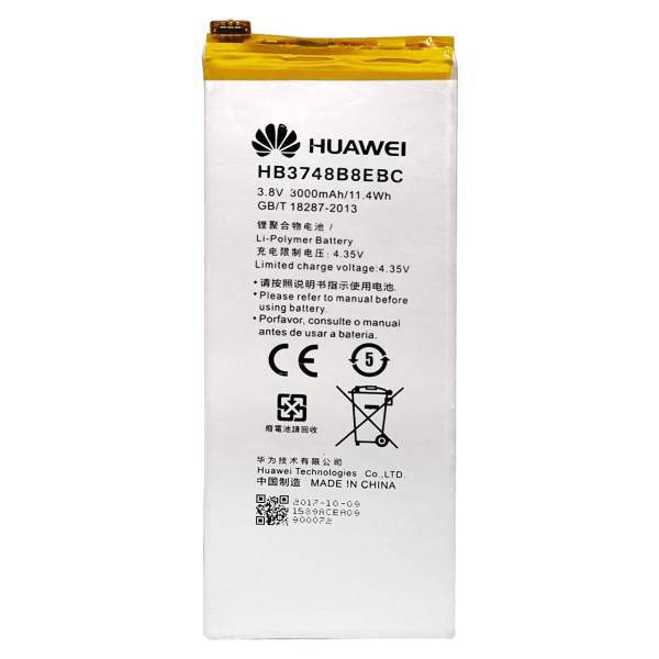 Huawei HB3748B8EBC 3000mAh Cell Mobile Phone Battery For Huawei Ascend G7، باتری موبایل هوآوی مدل HB3748B8EBC با ظرفیت 3000mAh مناسب برای گوشی موبایل هوآوی Ascend G7