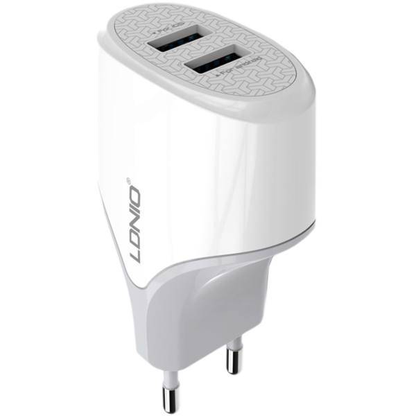 LDNIO A2268 Wall Charger With microUSB Cable، شارژر دیواری الدینیو مدل A2268 همراه با کابل microUSB