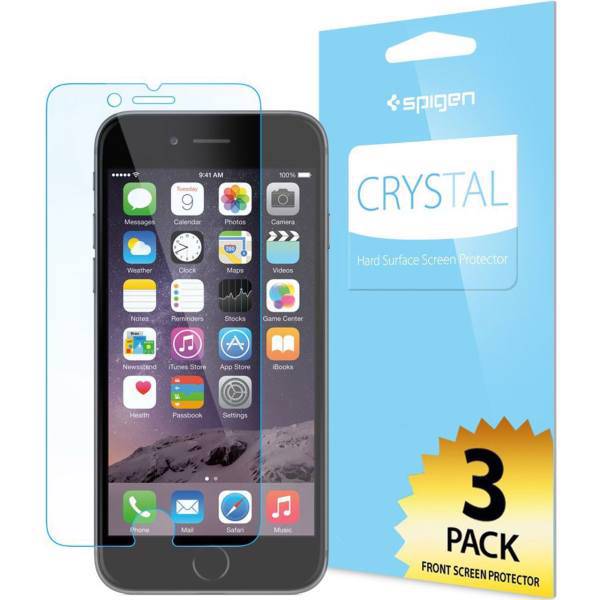 Spigen Crystal Screen Protector For Apple iPhone 6 Plus/6s Plus Pack Of 3، محافظ صفحه نمایش اسپیگن مدل Crystal مناسب برای گوشی موبایل آیفون 6 پلاس/6s پلاس بسته 3 عددی