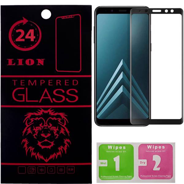 LION 5D Full Glue Glass Screen Protector For Samsung Galaxy A7 2018، محافظ صفحه نمایش تمام چسب لاین مدل 5D مناسب برای گوشی سامسونگ Galaxy A7 2018
