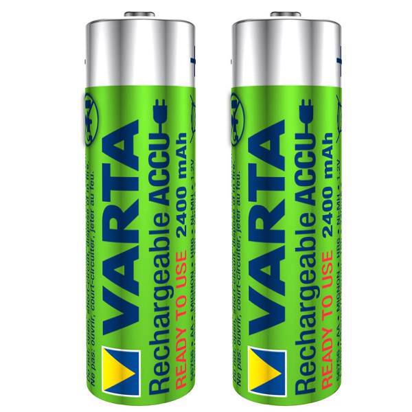 Varta 2400mAh Rechargeable AA Battery Pack of 2، باتری قلمی قابل شارژ وارتا مدل 2400mAh بسته 2 عددی