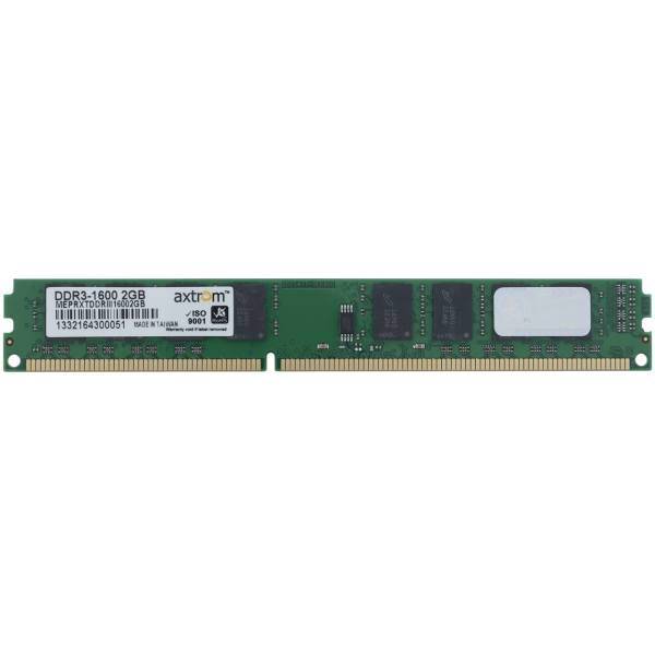 Axtrom DDR3 1600MHz Single Channel Desktop RAM 2GB، رم دسکتاپ DDR3 تک کاناله 1600 مگاهرتز اکستروم ظرفیت 2 گیگابایت