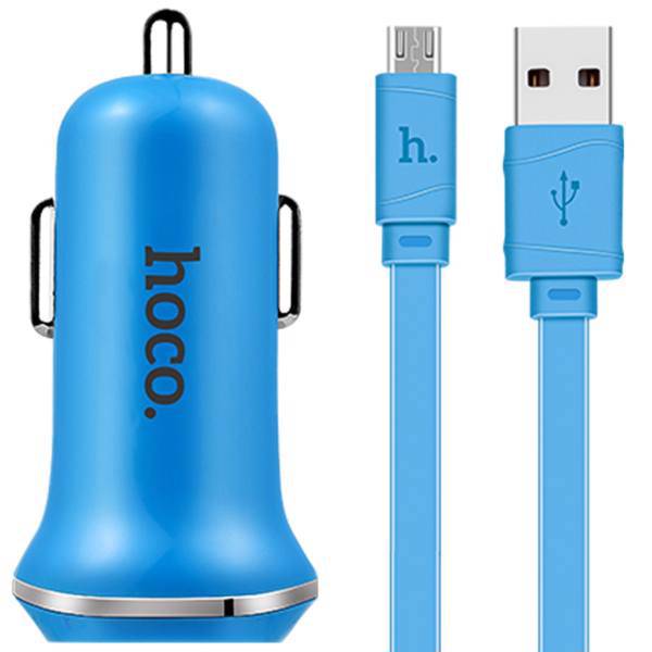 Hoco Z1 Car Charger With microUSB Cable، شارژر فندکی هوکو مدل Z1 همراه با کابل microUSB