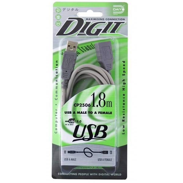 Daiyo Digi CP2506 USB extension Cable 1.8m، کابل افزایش طول USB دایو مدل Digi CP2506 طول 1.8 متر