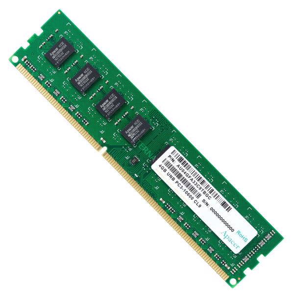 Apacer UNB PC3-10600 CL9 DDR3 1333MHz Desktop RAM 4GB، رم کامپیوتر اپیسر مدل UNB PC3-10600 CL9 DDR3 1333MHz ظرفیت 4 گیگابایت