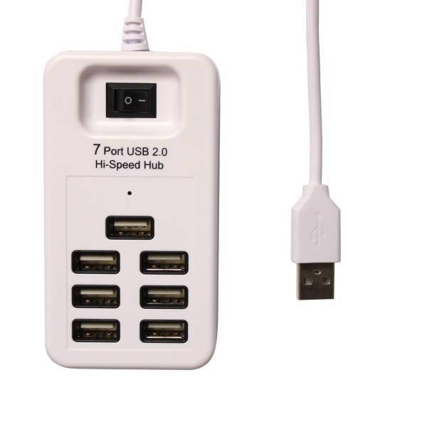 P-1602 7 Ports USB 2.0 Hub، هاب USB 2.0 هفت پورت مدل P-1602