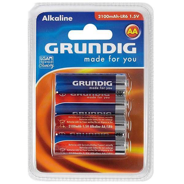 Grundig Alkaline AA Battery Pack of 4، باتری قلمی گروندیگ مدل Alkaline بسته 4 عددی
