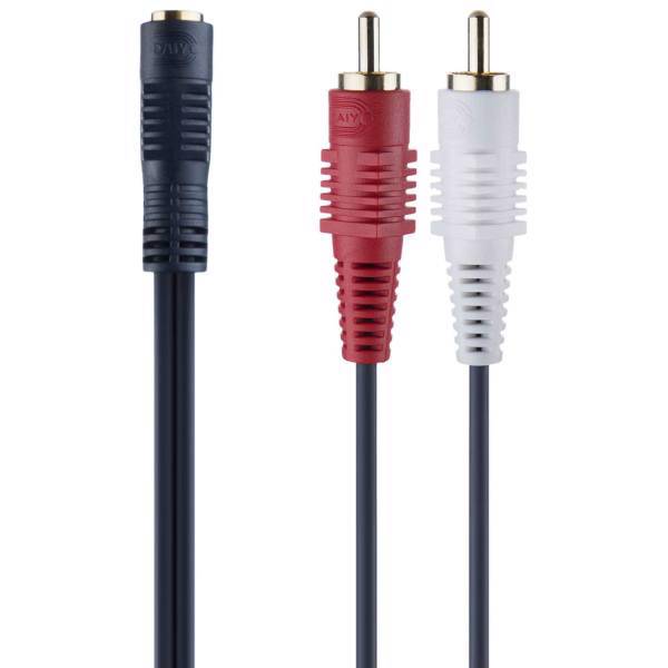 Daiyo TA392 2 RCA Plugs To 3.5mm Stereo Jack Cable 0.2m، کابل تبدیل 2 جک RCA به درگاه 3.5 میلی متری استریو دایو مدل TA392 به طول 0.2 متر