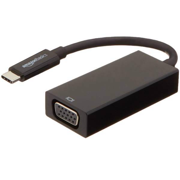 AmazonBasics L6LUD007-CS-R USB-C To VGA Adapter، مبدل USB-C به VGA آمازون بیسیکس مدل L6LUD007-CS-R