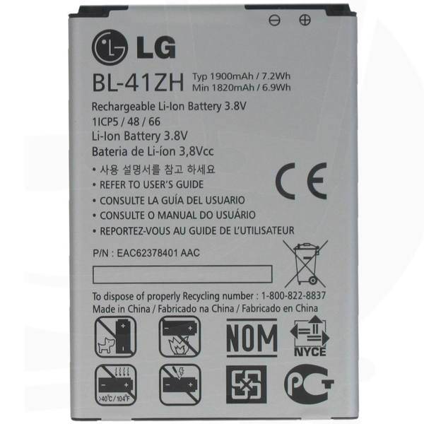 LG BL-41ZH 1900mAh Mobile Phone Battery For LG L50، باتری موبایل ال جی مدل BL-41ZH با ظرفیت 1900mAh مناسب برای گوشی موبایل ال جی L50