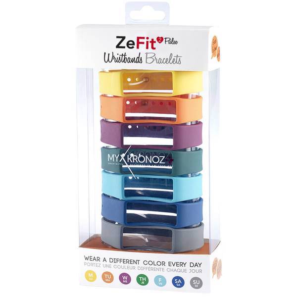 Mykronoz ZeFit2 Pulse X7 Colorama Wristbands Bracelets Pack of 7، پک 7 عددی بند مچ‌بند هوشمند مای کرونوز مدل ZeFit2 Pulse X7 Colorama