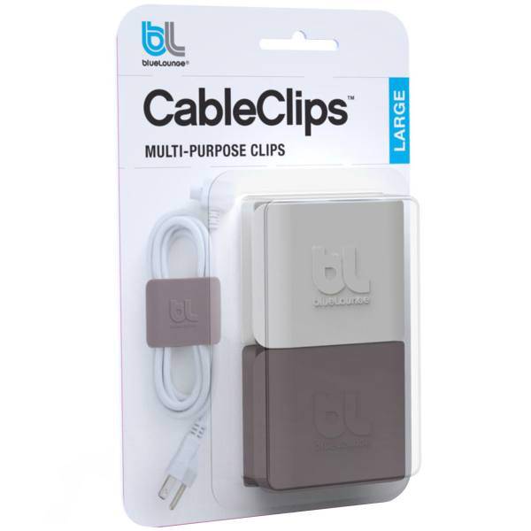 blueLounge CableClip Large Cable Holder Pack Of 2، نگهدارنده کابل بلولانژ مدل CableClip Large بسته 2 عددی