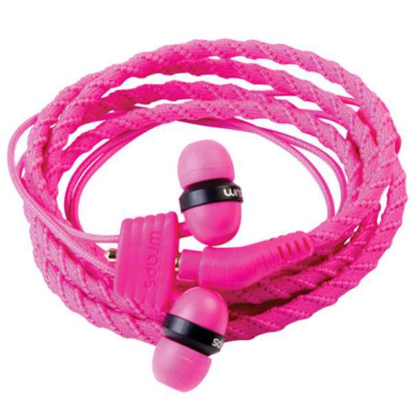 Wraps Pink Classic Wristband Headphones، هدفون طرح دست‌بند رپس مدل Pink Classic