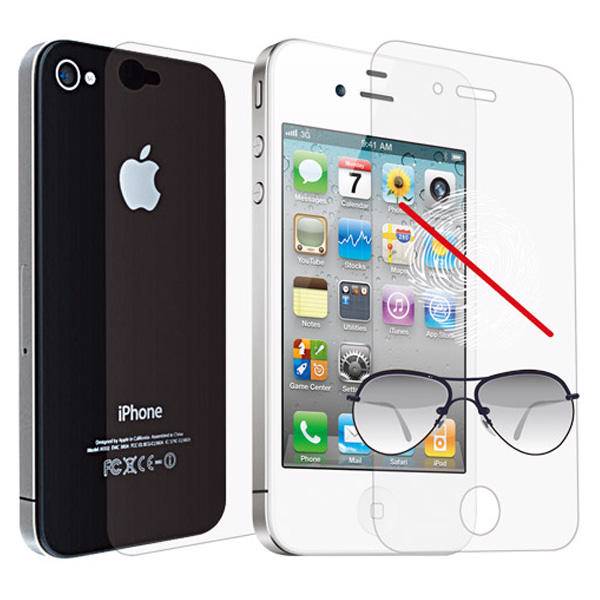 Apple iPhone 4/4S Ozaki iCoat Anti-Fingerprint And Glare Screen Protector، محافظ صفحه نمایش اوزاکی مدل Anti Fingerprint مناسب برای گوشی موبایل آیفون 4/4S