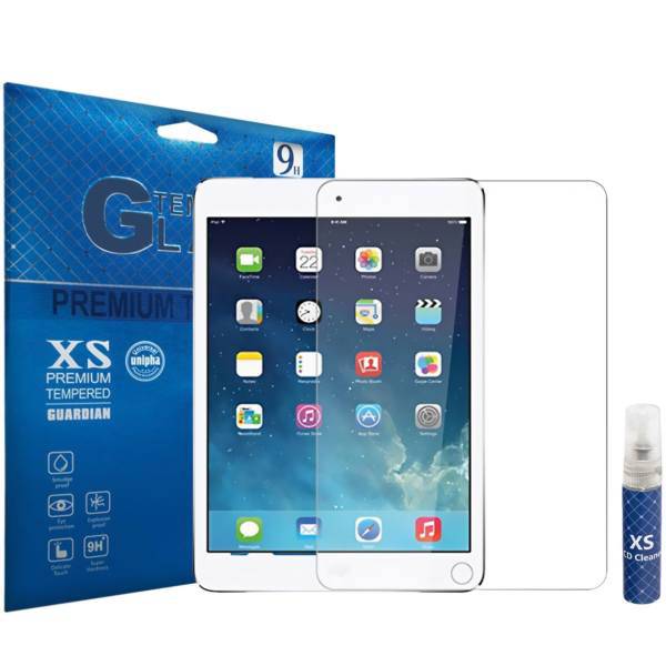 XS Tempered Glass Screen Protector For Apple iPad Air With XS LCD Cleaner، محافظ صفحه نمایش شیشه ای ایکس اس مدل تمپرد مناسب برای تبلت اپل iPad Air به همراه اسپری پاک کننده صفحه XS