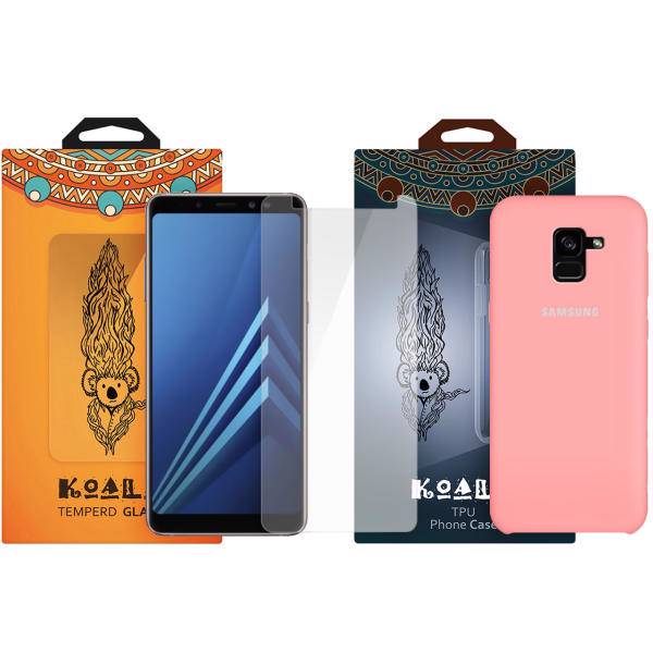 کاور کوالا مدل سیلیکونی مناسب برای گوشی موبایل سامسونگ Galaxy A8 2018 به همراه محافظ صفحه نمایش