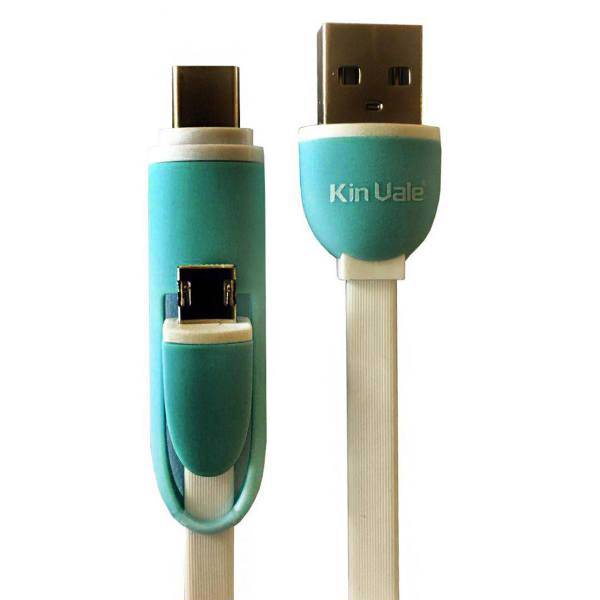 Kin uale C613 USB To Lightning And microUSB Cable 130cm، کابل تبدیل USB به لایتنینگ وmicroUSB کین یال مدل C613به طول 130 سانتی متر