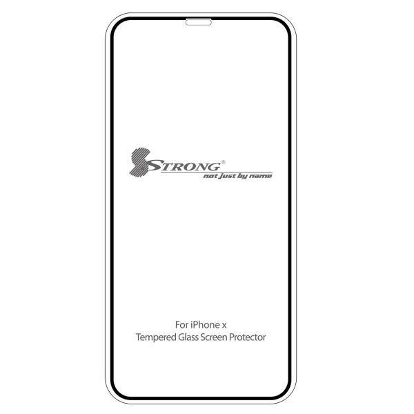 Strong Full Cover Tempered Glass Screen Protector For iPhone X/10، محافظ صفحه نمایش استرانگ مدل Full Cover Tempered Glass مناسب برای گوشی موبایل آیفون X/10
