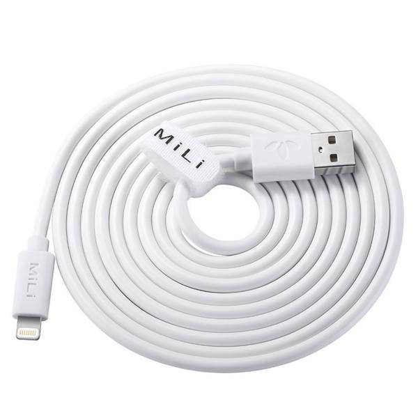 Mili HI-L50 USB to Lightning Cable 5m، کابل تبدیل USB به لایتنینگ میلی مدل HI-L50 طول 5 متر