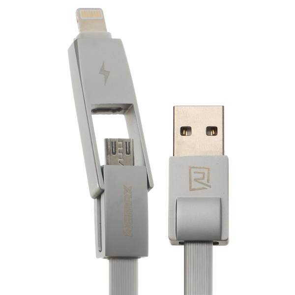 Remax RC-042t USB To microUSB/Lightning Cable 1m، کابل تبدیل USB به microUSB/لایتنینگ ریمکس مدل RC-042t طول 1 متر