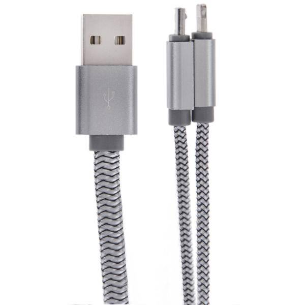 LDNIO LC86 USB To microUSB/Lightning Cable 1.1m، کابل تبدیل USB به microUSB/لایتنینگ الدینیو مدل LC86 طول 1.1 متر