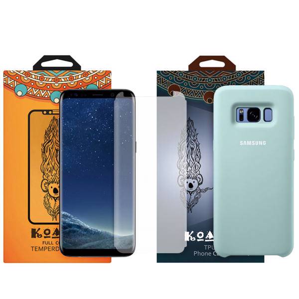 کاور کوالا مدل سیلیکونی مناسب برای گوشی موبایل سامسونگ Galaxy S8 به همراه محافظ صفحه نمایش