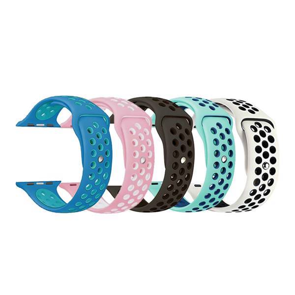 Someg Silicone apple watch 38 mm، بند سومگ مدل Nik105 مناسب برای اپل واچ 38 میلی متری بسته 5 عددی