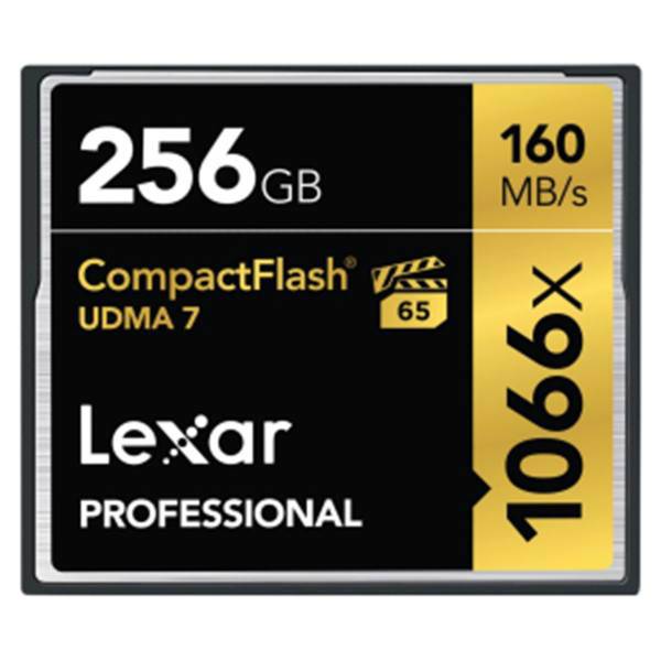Lexar Professional CompactFlash 1066X 160MBps CF- 256GB، کارت حافظه CF لکسار مدل Professional CompactFlash سرعت 1066X 160MBps ظرفیت 256 گیگابایت
