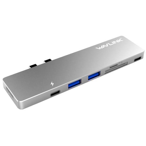 Wavlink WL-UHP3405M 7 Port USB-C HUB، هاب هفت پورت USB-C ویولینک مدل WL-UHP3405M