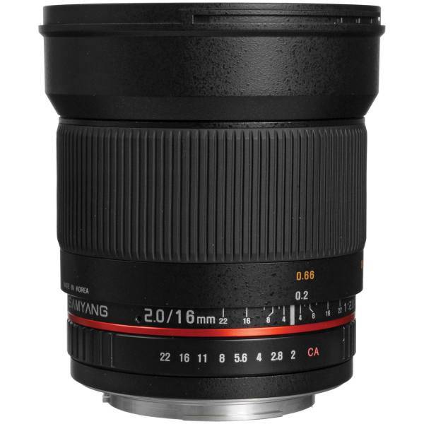 Samyang 16mm f/2.0 ED AS UMC CS Lens for Canon EF-S Camera Lens، لنز سامیانگ مدل 16mm f/2.0 ED AS UMC CS