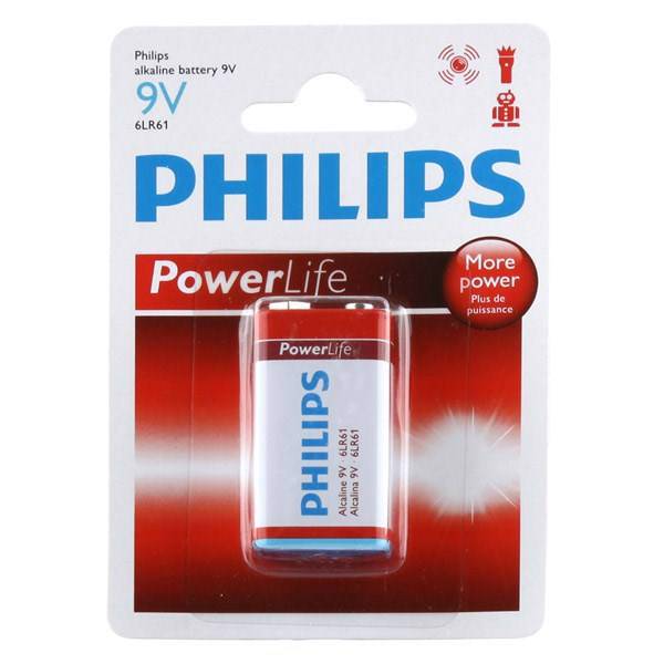 Philips Power Alkaline 9V، باتری کتابی فیلیپس Power Alkaline 9V