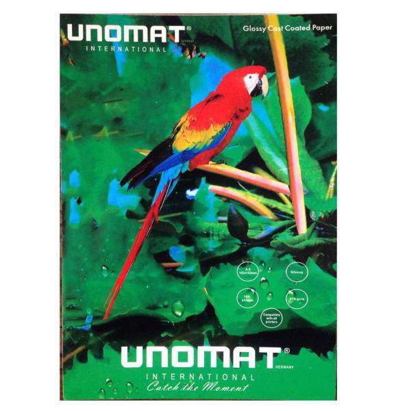 Unomat Premium Inkjet Paper Photo Paper A4 Pack of 20، کاغذ عکس یونومات مدل Premium Inkjet Paper سایز A4 بسته 20 عددی