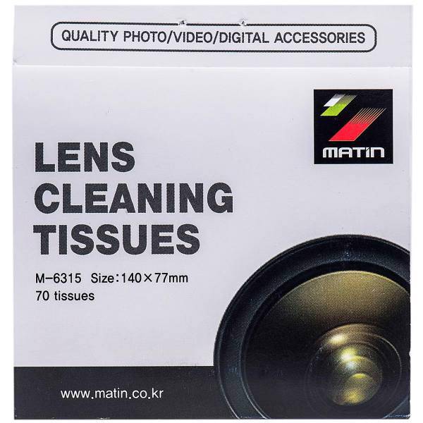 Matin M-6315 Lens Cleaning Tissues - 70 PCs، دستمال تمیز کننده لنز دوربین متین مدل M-6315 - بسته 70 عددی