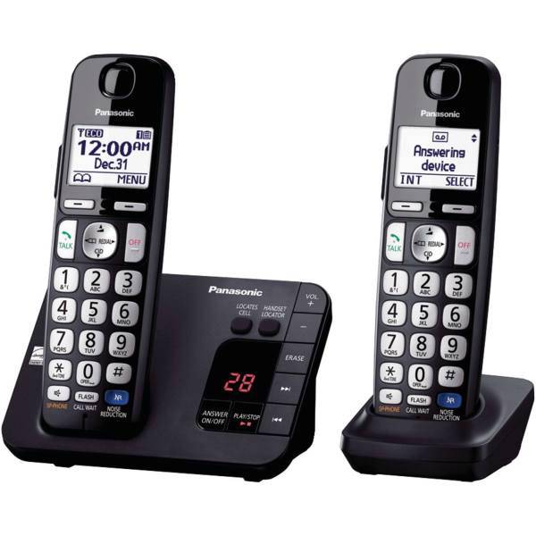 Panasonic KX-TGE232B Wireless Phone، تلفن بی‌سیم پاناسونیک مدل KX-TGE232B
