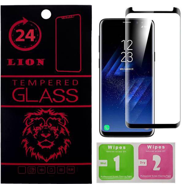 LION Short 3D Away Glue Glass Screen Protector For Samsung S8، محافظ صفحه نمایش شیشه ای لاین مدل Short 3D مناسب برای گوشی سامسونگ S8