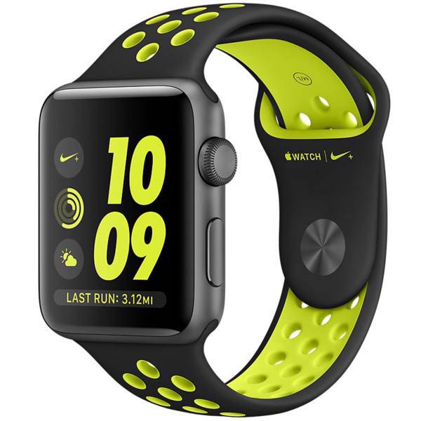 Apple Watch Series 2 Nike Plus 42mm Space Gray with Black/Volt Band، ساعت هوشمند اپل واچ سری 2 مدل Nike Plus 42mm Space Gray with Black/Volt Band