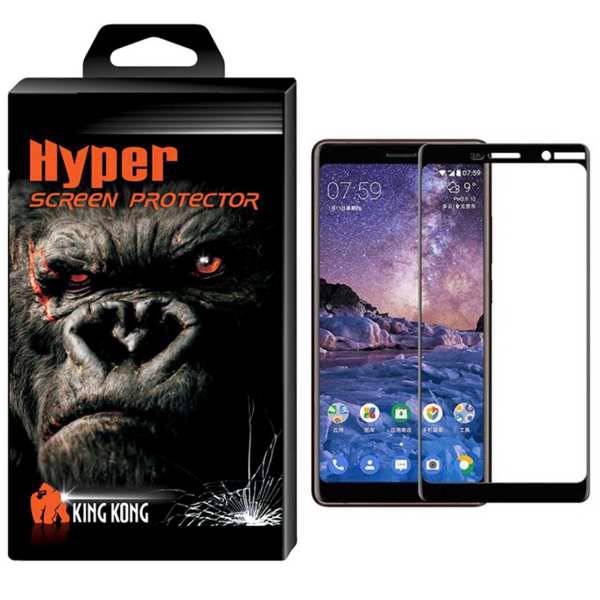 Hyper Fullcover King Kong Screen Protector Glass For Nokia 7plus، محافظ صفحه نمایش شیشه ای کینگ کونگ مدل Hyper Fullcover مناسب برای گوشی نوکیا 7plus
