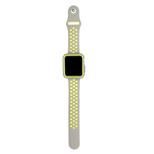 Someg Silicone Band And Silicone Case for Apple Watch 42mm، بند سومگ مدل سیلیکونی به همراه کاور سیلیکونی مناسب برای اپل واچ 42 میلیمتری