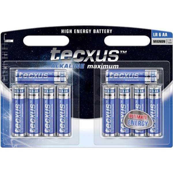 Tecxus Alkaline Maximum LR6 AA Batteryack of 10، باتری قلمی تکساس مدل Alkaline Maximum - بسته 10 عددی