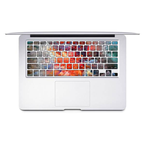 Wensoni Color Splash Art Keyboard Sticker With Persian Label For MacBook، برچسب تزئینی کیبورد ونسونی مدل Color Splash Art به همراه حروف فارسی مناسب برای مک بوک