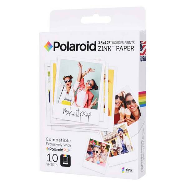 Polaroid Zink Paper Photo Paper Pack Of 10، کاغذ چاپ سریع پولاروید مدل Zink Paper بسته 10 عددی