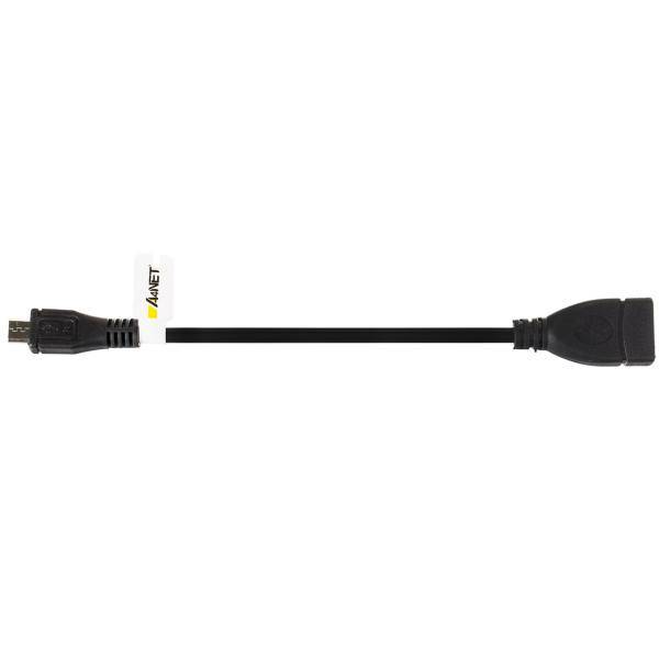 A4net OTG-150 microUSB-B To USB-A OTG Cable 0.15m، کابل تبدیل microUSB-B به USB-A OTG ای فور نت مدل OTG-150 طول 0.15 متر